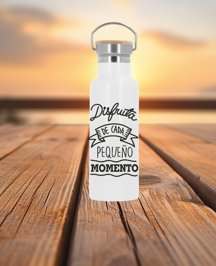 Termo con tapón de bambú personalizable - Imagen 2