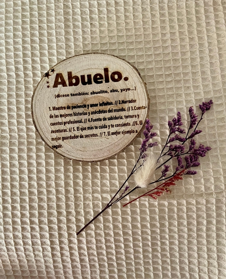 Rodaja de madera con definición personalizada