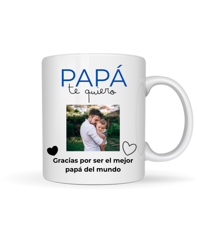 Taza “Papá, te quiero” con fotos