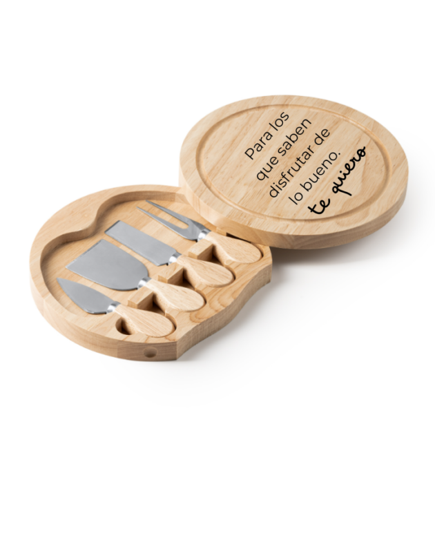 Set de Quesos Redondo de Bambú