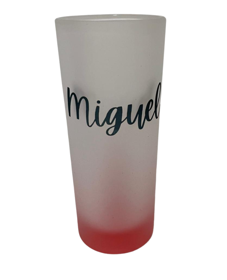 Vasos de cristal esmerilado con base de color - Imagen 2