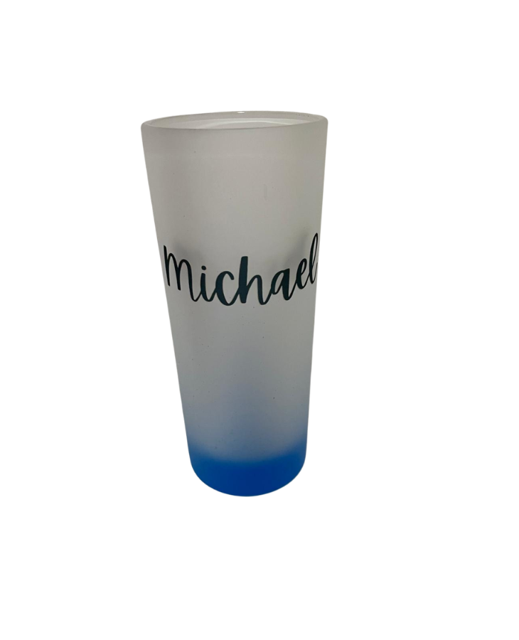 Vasos de cristal esmerilado con base de color - Imagen 5