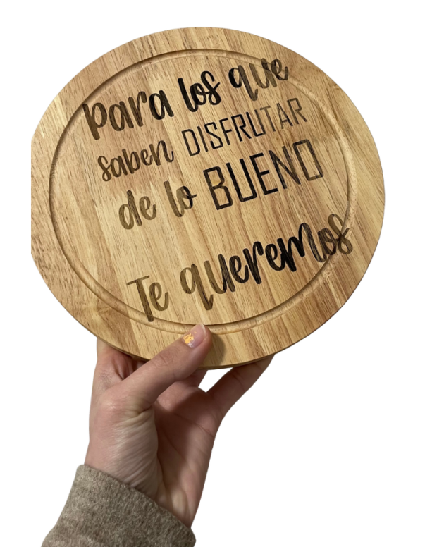 Set de quesos redondo de bambú