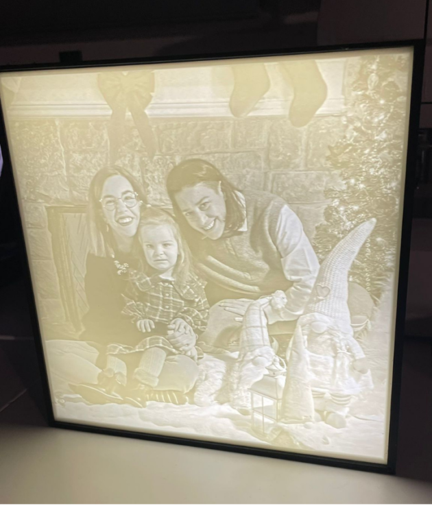 Lámpara personalizada 3D de litofanía con foto