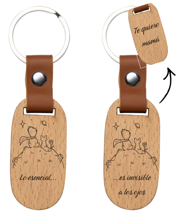 Llaveros de madera "El principito"