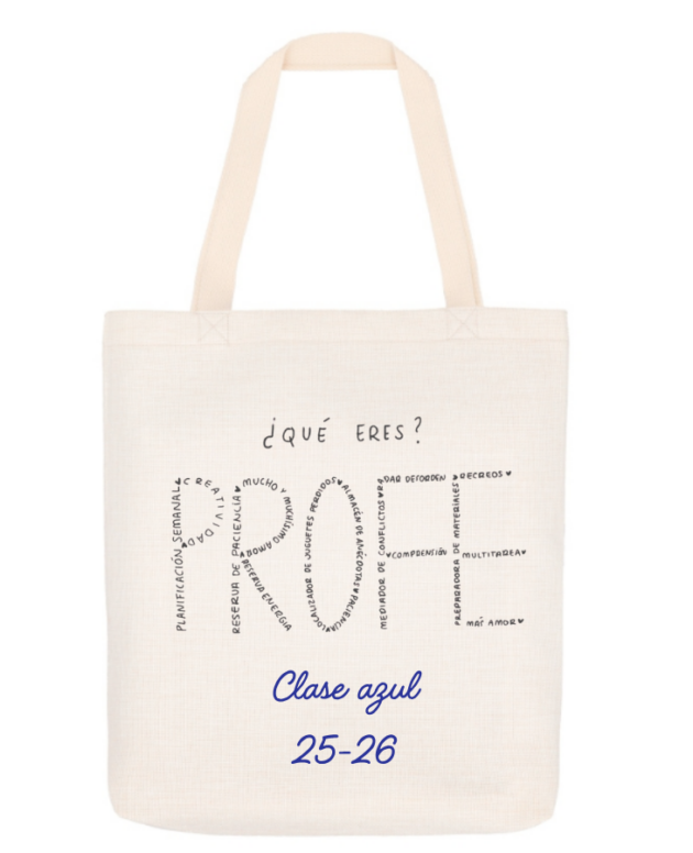 Totebag personalizada "¿Qué eres? PROFE"