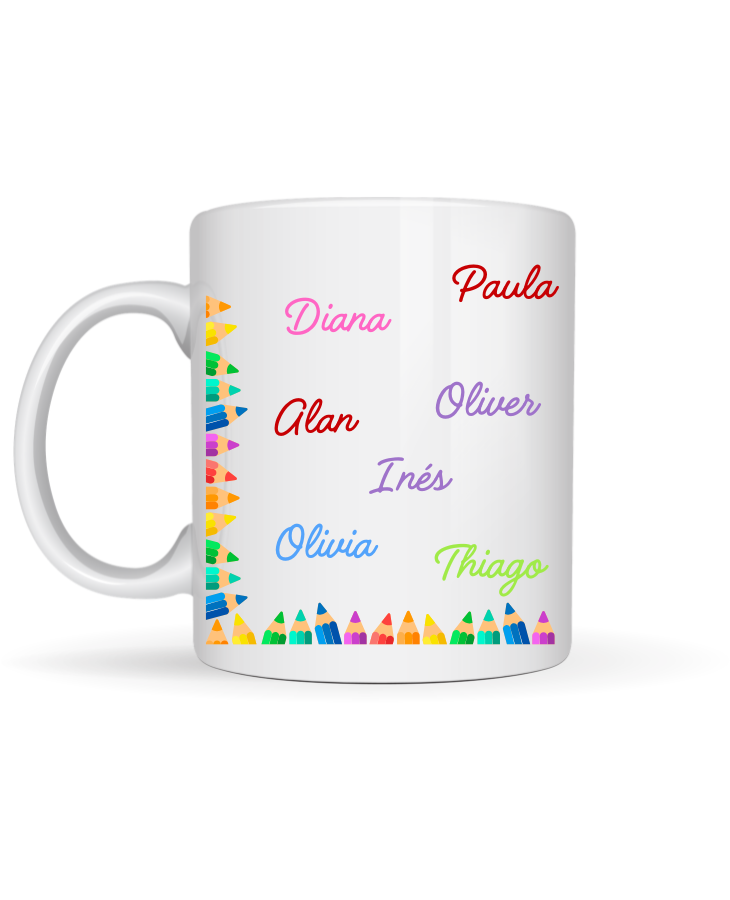 Taza personalizada con los nombres de la clase - Imagen 3