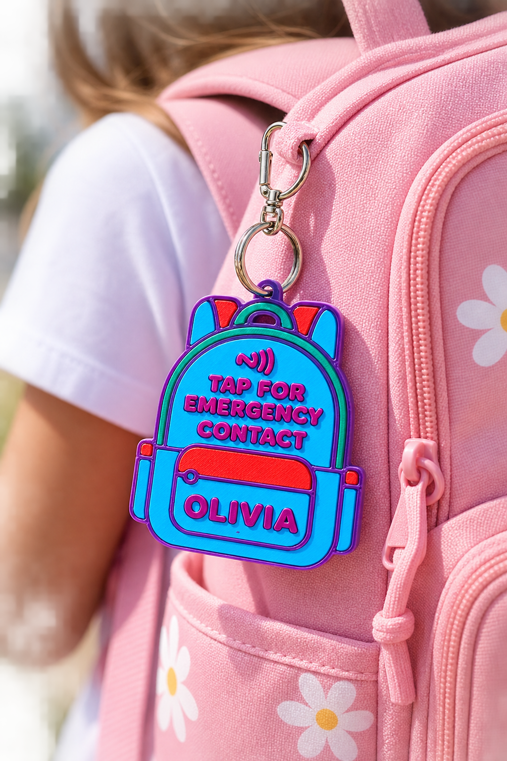 Llavero NFC de Contacto de Emergencia Personalizado